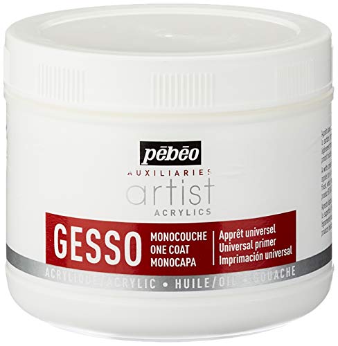 PEBEO gesso 500ml primer pot, grey - down 36.50% (£5.03) to £8.75 from £13.78