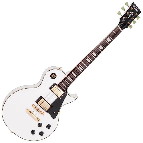 Vintage V100 ReIssued Electric Guitar ~ Arctic White - down 21.49% (£83.13) to £303.65 from £386.78
