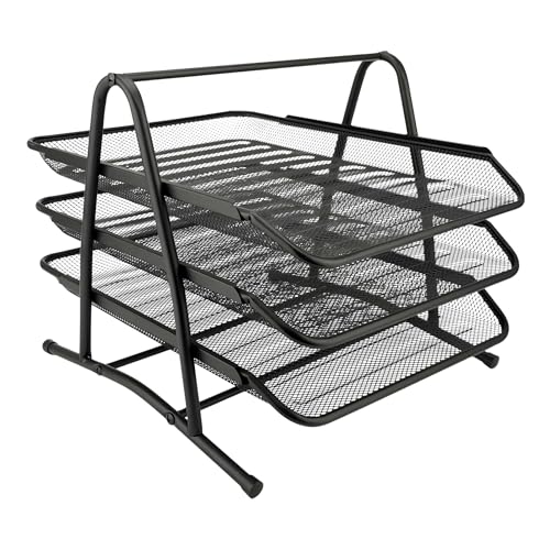 3 Tier A4 Mesh in Tray | Mesh ...Storage Letter Paper Organiser - down 21.48% (£2.46) to £8.99 from £11.45