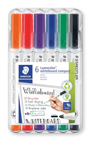 STAEDTLER Dry Wipe Whiteboard ...ine Width - Pack of 6, 341 WP6 - down 16.09% (£1.34) to £6.99 from £8.33
