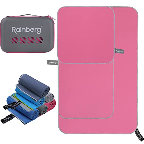 Rainberg 3 Pack Pink Microfibr...imming, Camping, Yoga & Sports - down 15.01% (£2.10) to £11.89 from £13.99