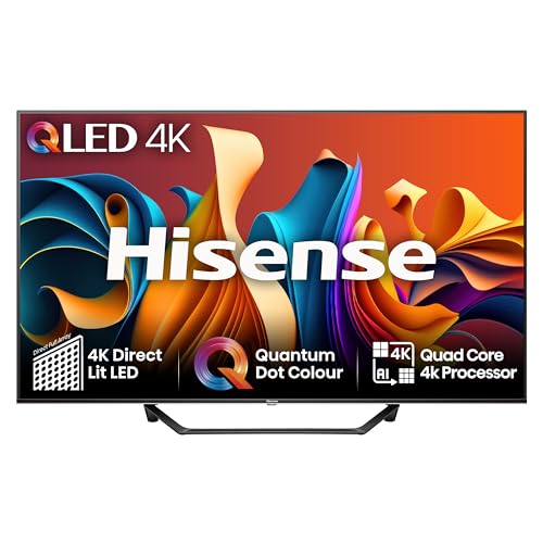 Hisense 65 Inch 4K QLED Smart ...tflix and Disney+ (2024 Model) - down 10.74% (£48.00) to £399.00 from £447.00