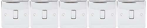 Pack of 5 X BG-Nexus-Metal 10A... Switch,Polished Chrome Finish - down 25.22% (£3.17) to £9.40 from £12.57