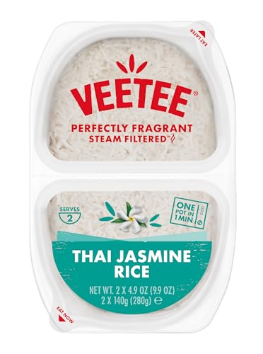 VEETEE Microwavable Thai Jasmi...ce Twin Pot, 280 g (Pack of 6) - down 29.58% (£3.15) to £7.50 from £10.65