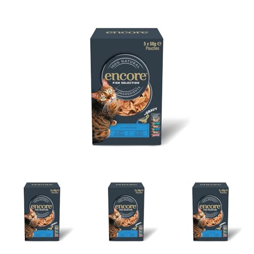 Encore Natural Wet Cat Food, T...y, 5 x 50g Pouches (Pack of 4) - down 22.97% (£4.14) to £13.88 from £18.02
