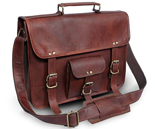 ANUENT 15 inch Brown Leather M...ter, Bookbag for Men and Women - down 7.45% (£1.89) to £23.48 from £25.37