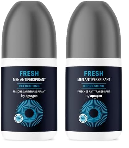 by Amazon Men’s Fresh Antipers...Roll-On, 1 x 75 ml (Pack of 2) - down 37.50% (£1.62) to £2.70 from £4.32