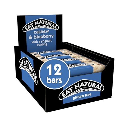 Eat Natural Cashew & Blueberry...with Yoghurt Coating, 12 x 40g - down 58.43% (£7.59) to £5.40 from £12.99