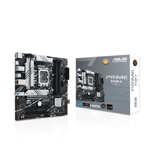 ASUS PRIME B760M-A-CSM Busines...y, 2x PCIe 4.0 M.2, Aura Sync) - down 33.11% (£45.74) to £92.39 from £138.13