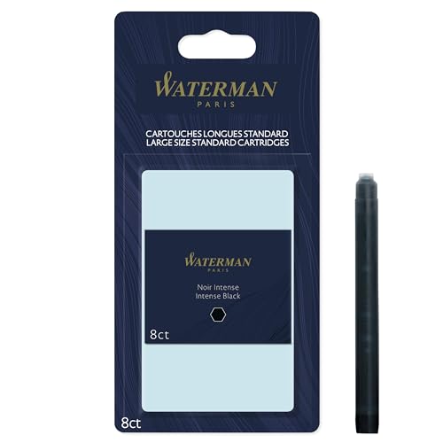 Waterman Fountain Pen Ink Cart...Black | 8 Count | Blister Pack - down 69.84% (£3.45) to £1.49 from £4.94