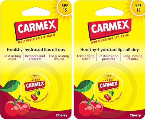 Carmex Cherry Lip Balm SPF15 Pot 7.5g (Pack of 2) - down 38.72% (£2.78) to £4.40 from £7.18