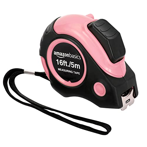 Amazon Basics Tape Measure - 4.8 m, Pink - down 14.92% (£0.87) to £4.96 from £5.83