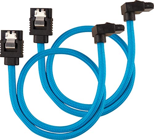 Corsair Premium Sleeved SATA C...Gbps 30cm, 90° Connector, Blue - down 50.53% (£8.16) to £7.99 from £16.15