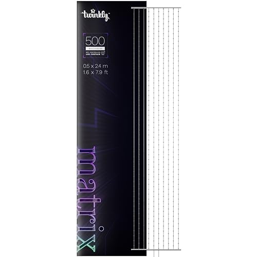 Twinkly Matrix 500 LED RGB, Hi... Transparent Wire, 0.5m x 2.4m - down 50.95% (£99.98) to £96.24 from £196.22