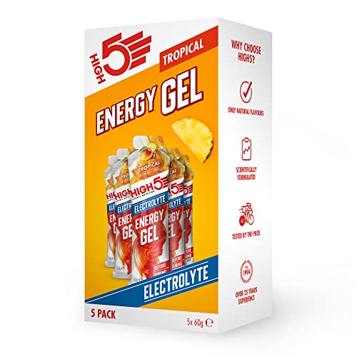 HIGH5 Energy Gels with Electro... Endurance (Tropical, 5 x 60g) - down 39.39% (£2.95) to £4.54 from £7.49