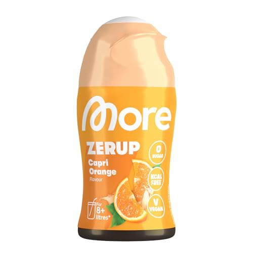 MORE Zerup, Zero Calorie Syrup...l Fruit Extracts, Capri Orange - down 37.84% (£2.49) to £4.09 from £6.58