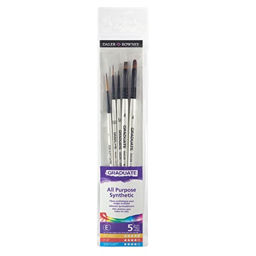 Daler Rowney Graduate 5 Brush Synthetic Detail Set - down 30.75% (£3.77) to £8.49 from £12.26