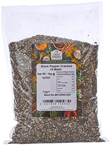 Old India Black Pepper Cracked 10 Mesh 1kg - down 14.69% (£1.86) to £10.80 from £12.66