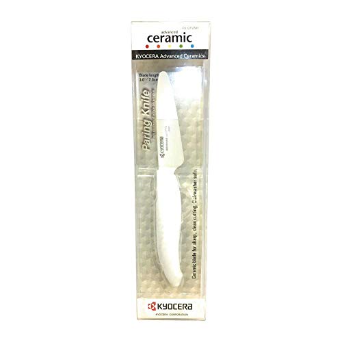 Kyocera 7.5cm Paring Knife -White Ceramic Blade White Handle - down 16.00% (£4.80) to £25.20 from £30.00