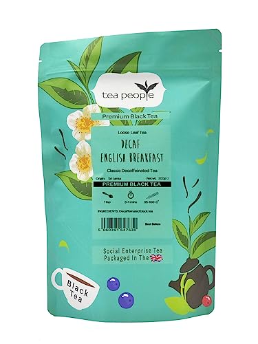 Tea People Decaf English Breakfast - 200g Refill Pack - down 31.42% (£6.72) to £14.67 from £21.39
