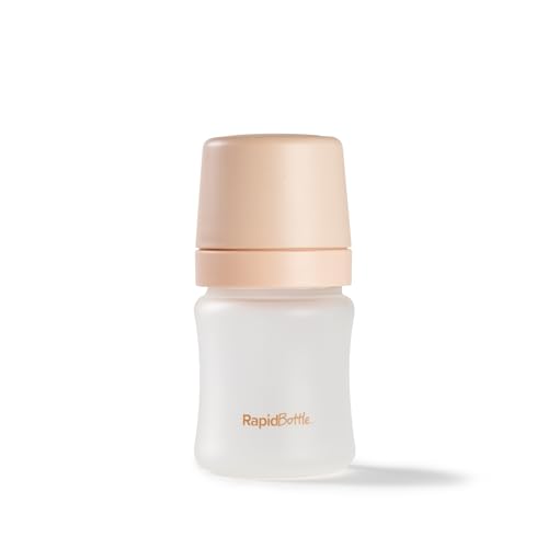 Nuby RapidBottle Anti-Colic Gl...Fast Sterilising | 5oz (Beige) - down 32.24% (£4.51) to £9.48 from £13.99