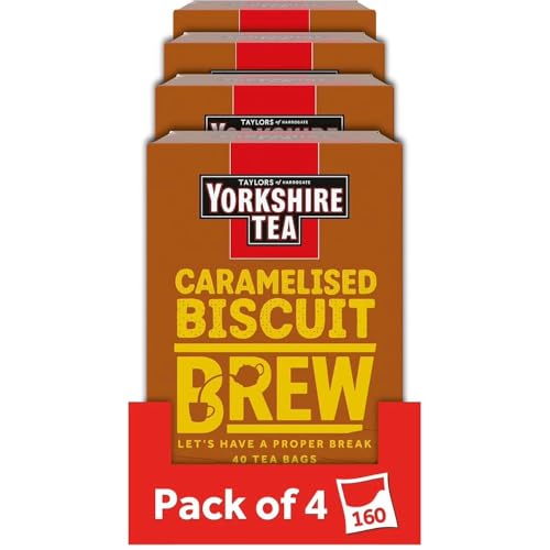 Yorkshire Tea Caramelised Bisc...f 40 Tea Bags (Total 160 Bags) - down 28.00% (£2.80) to £7.20 from £10.00