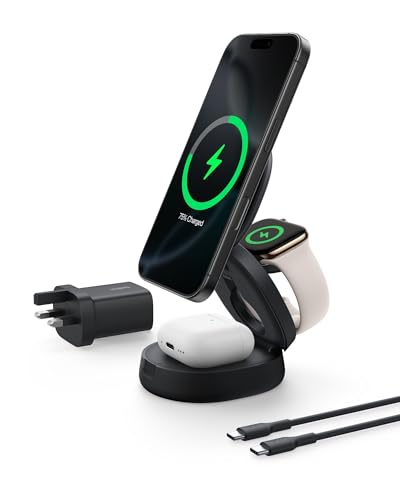 Belkin BoostCharge 3 in 1 Conv...Magnetic Wireless Charger, 15W - down 43.76% (£35.00) to £44.99 from £79.99