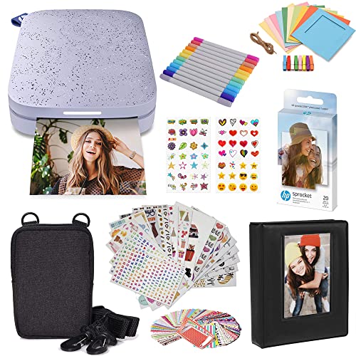 HP Sprocket Portable 2x3 Insta...Printer (Lilac) Starter Bundle - down 83.26% (£512.07) to £102.99 from £615.06
