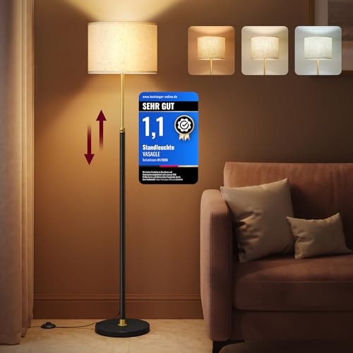 VASAGLE Floor Lamp for Living ...cket, Gold and Black LFL002B03 - down 20.01% (£6.80) to £27.19 from £33.99