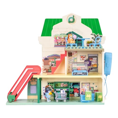 Bluey Supermarket Playset, 3 D...ntercom, Over 40cm (15") Tall. - down 24.98% (£9.99) to £30.00 from £39.99