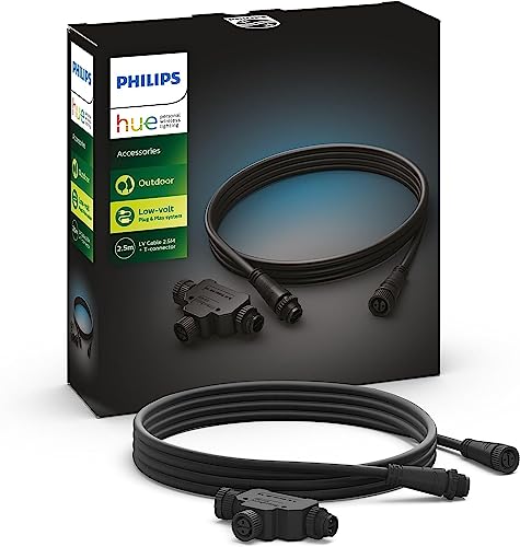 Philips Hue Low Voltage Extens...le + T-Connector, 2.5 m, Black - down 9.99% (£1.31) to £11.80 from £13.11