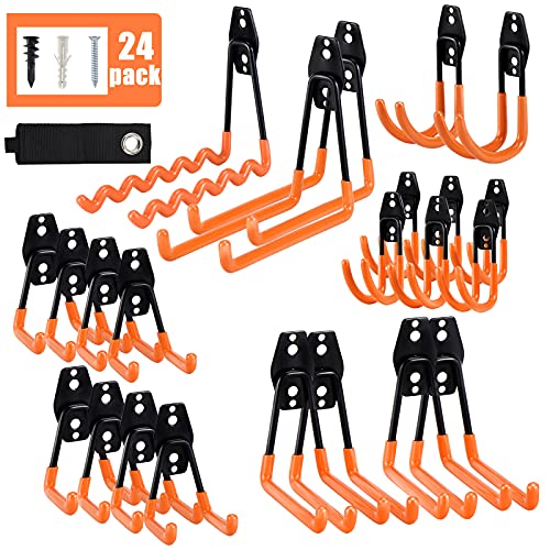 AOBEN Heavy Duty Garage Hanger...oks & 1 Holder Strap) - Orange - down 17.37% (£8.38) to £39.86 from £48.24
