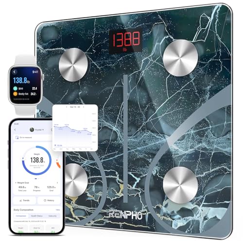 RENPHO Weighing Scales for Bod...Smartphone App, Marble, Elis 1 - down 6.08% (£0.93) to £14.37 from £15.30