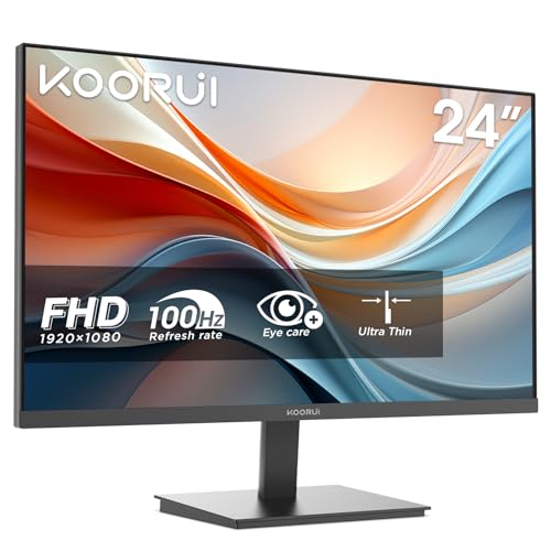 KOORUI E2412F 24 Inch FHD Moni...ing 100Hz, Eye Care, HDMI, VGA - down 24.46% (£19.75) to £60.99 from £80.74