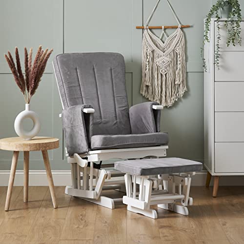 Obaby 7 Position Deluxe Reclin...der Nursing Chair Stool, White - down 9.64% (£21.34) to £200.00 from £221.34