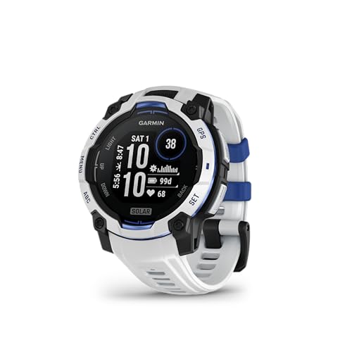 Garmin Instinct 3, 45mm SOLAR ...hitestone with Whitestone Band - down 29.83% (£85.00) to £199.99 from £284.99