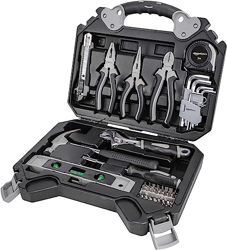 Amazon Basics Household Tool Set, 51 Pieces, Black - down 29.48% (£9.59) to £22.94 from £32.53