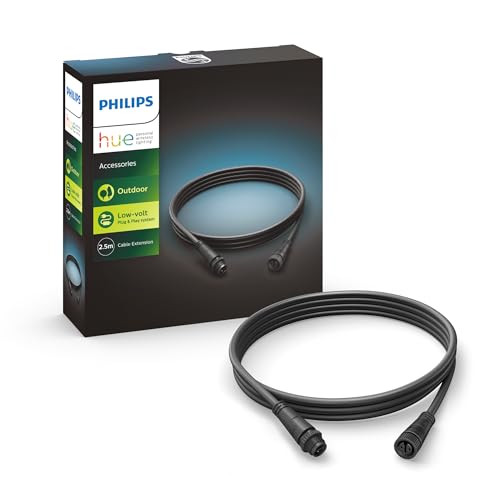 Philips Hue Outdoor Extension Cable [2.5 Metre Black] - down 10.51% (£1.26) to £10.73 from £11.99