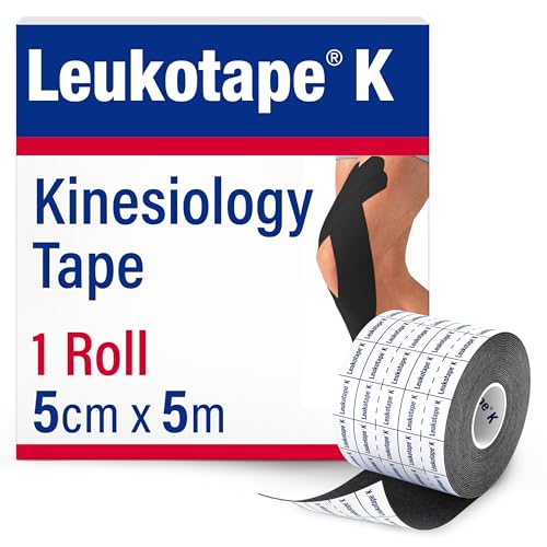 Leukotape K Kinesiology Tape (Black, 5cm x 4.5m) - down 49.02% (£7.51) to £7.81 from £15.32