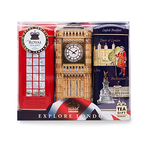 Ahmad Tea London Collection | ...k Tea Caddies | 3 x 20 Teabags - down 29.19% (£3.50) to £8.49 from £11.99