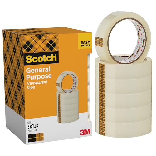 Scotch 508 Transparent Tape, 6 Rolls, 25 mm x 66 m - down 37.27% (£3.91) to £6.58 from £10.49