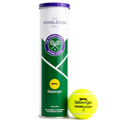 Slazenger Unisex Wimbledon 4ti...is Balls, Yellow, Tube Of 4 EU - down 38.52% (£2.50) to £3.99 from £6.49