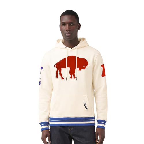 Pro Standard Mens NFL Buffalo ...r Hoodie Eggshell/Royal Blue M - down 8.08% (£5.39) to £61.30 from £66.69