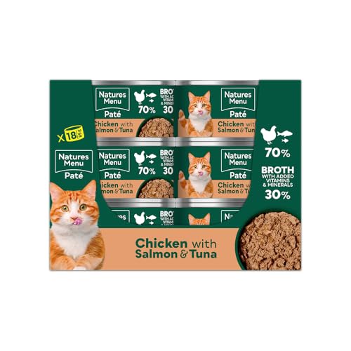 Natures Menu Wet food for Adul...ken and Salmon Paté - 18 x 85g - down 33.03% (£5.73) to £11.62 from £17.35