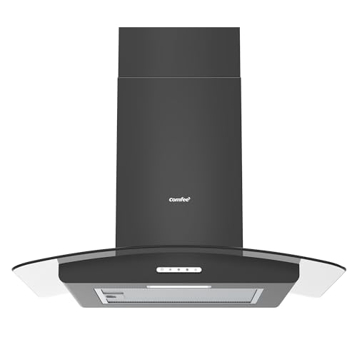 COMFEE' Canopy Cooker Hood 60c...n Extractor Fan Kitchen- Black - down 15.52% (£13.50) to £73.49 from £86.99