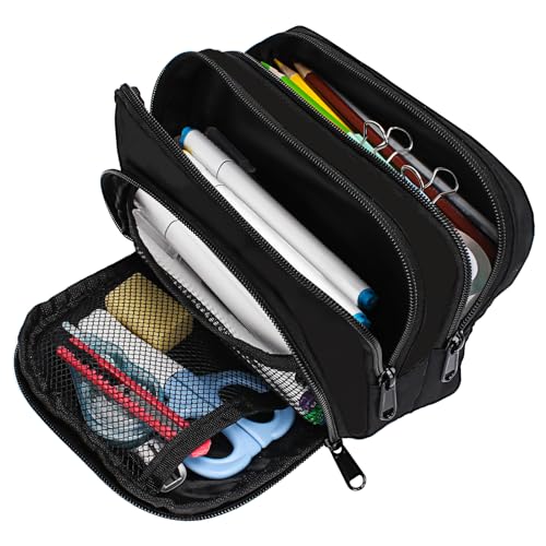 Euqvunn Black Pencil Case, Lar...hool & Office Supplies, Unisex - down 94.78% (£100.20) to £5.52 from £105.72