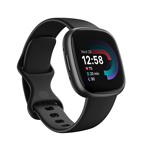Fitbit Google Versa 4 Fitness ...roid, Black/Graphite Aluminium - down 10.00% (£10.00) to £89.99 from £99.99