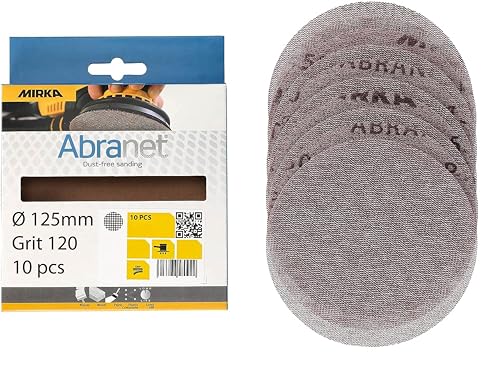 Mirka Abranet sanding discs 125 mm Hook and loop P120 10 pcs - down 27.61% (£4.99) to £13.08 from £18.07