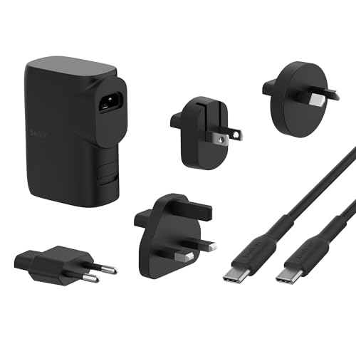 Belkin BoostCharge Hybrid Wall...C Cable to USB-C Cable - Black - down 5.37% (£1.76) to £31.00 from £32.76