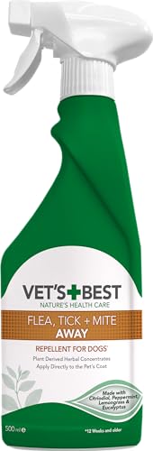 Vet's Best Flea Tick and Mite ...ray for Dogs Plant Based 500ml - down 29.21% (£2.10) to £5.09 from £7.19